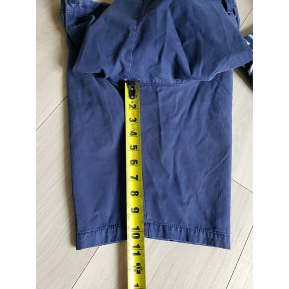 GAP Shorts Lot Mens 29 3pc Stripe Navy Blue Grey Khaki Chino Cotton Summer Set - Picture 14 of 15